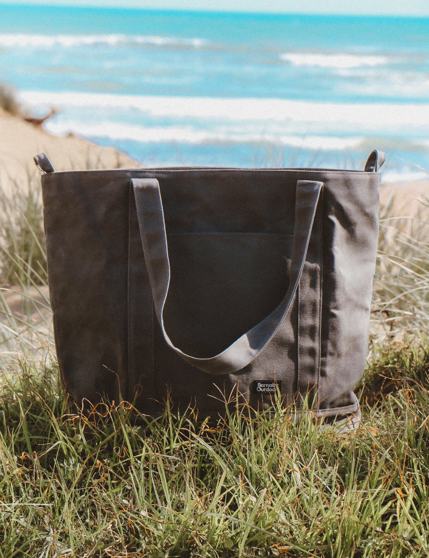 Barnaby Better Tote - Large waxed canvas everyday carry bag - Ruapehu