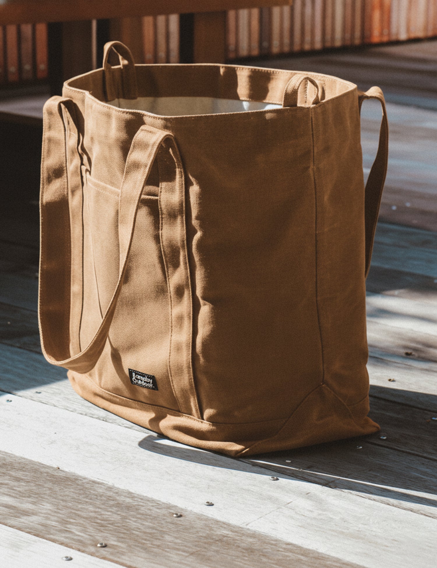 Barnaby Better Tote - Large waxed canvas everyday carry bag - Tussock