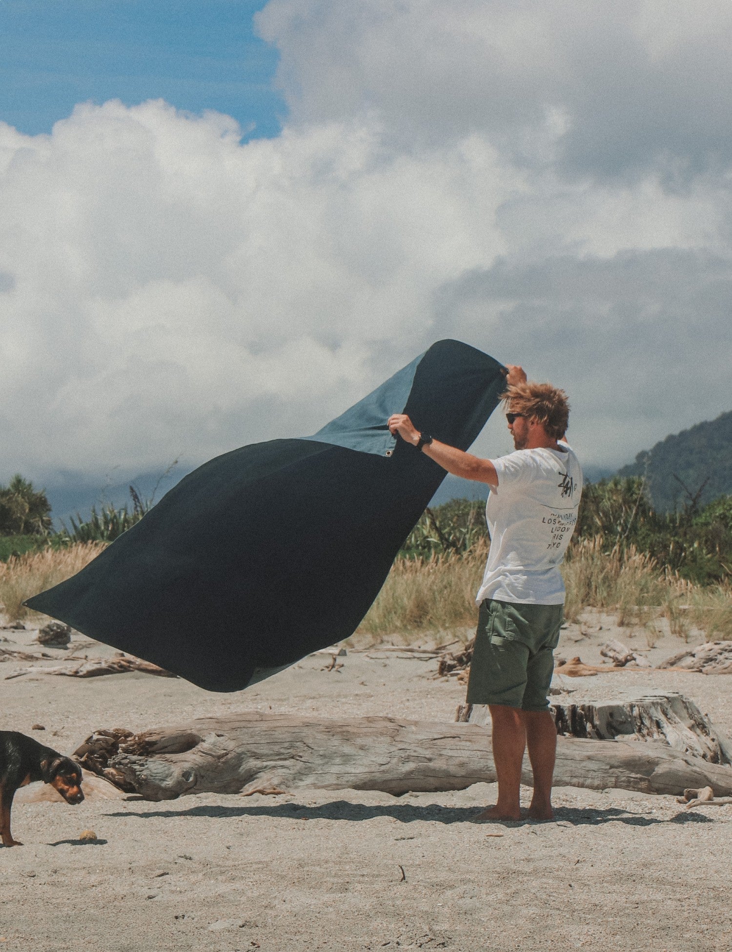 Waxed Canvas Picnic Mat- Aoraki Blue