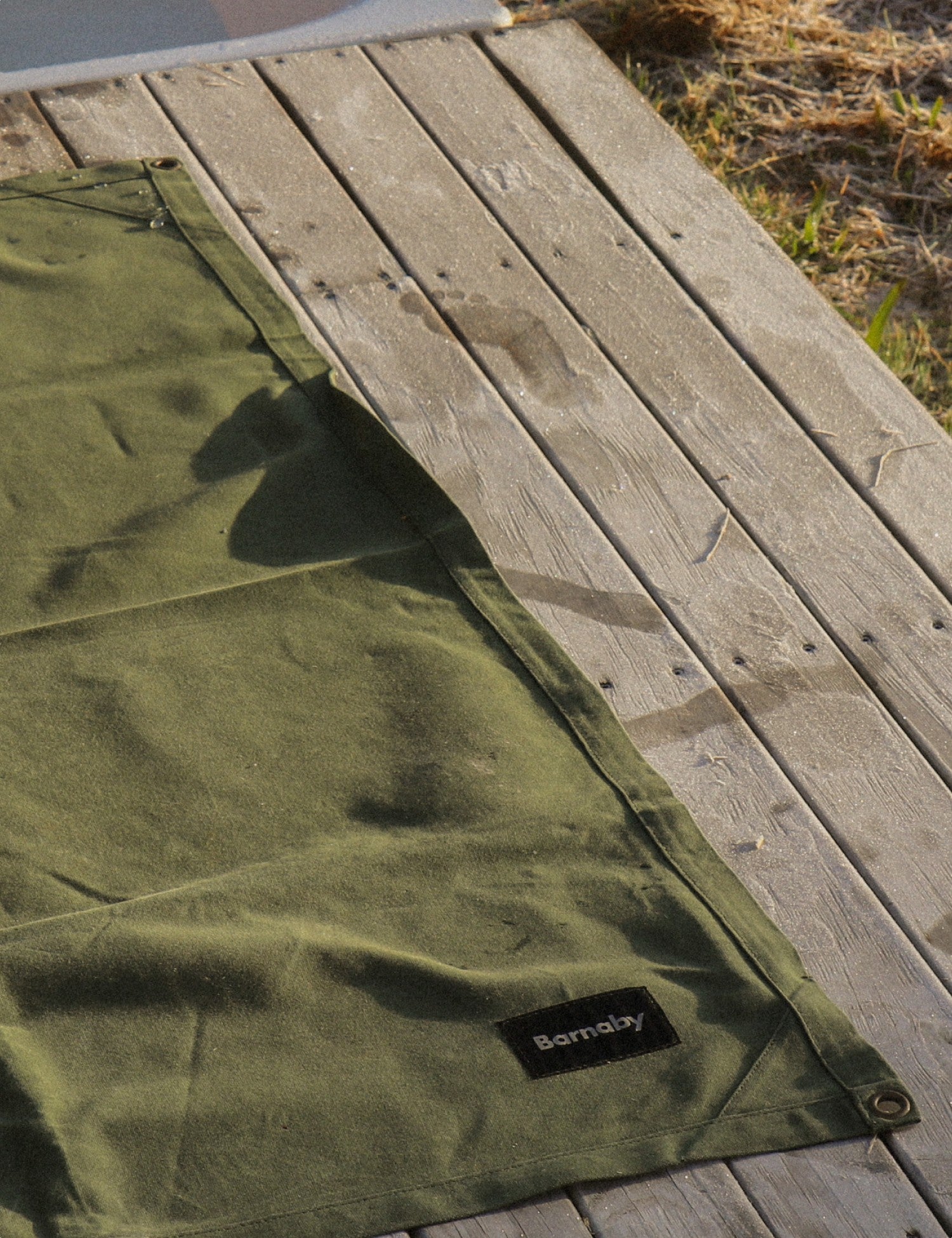 Waxed Canvas Picnic Mat - Waitākere Green