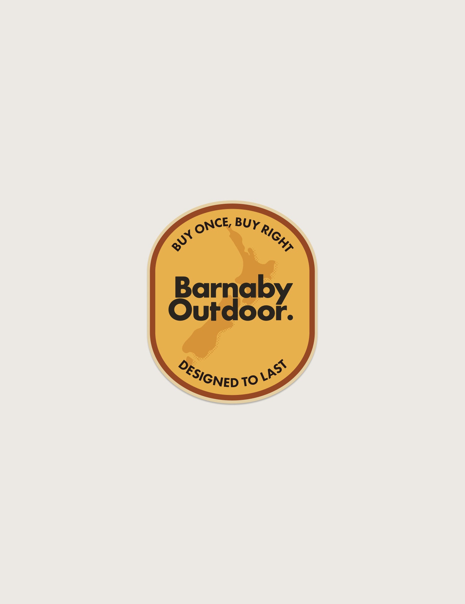 Barnaby Outdoor logo on a beige background