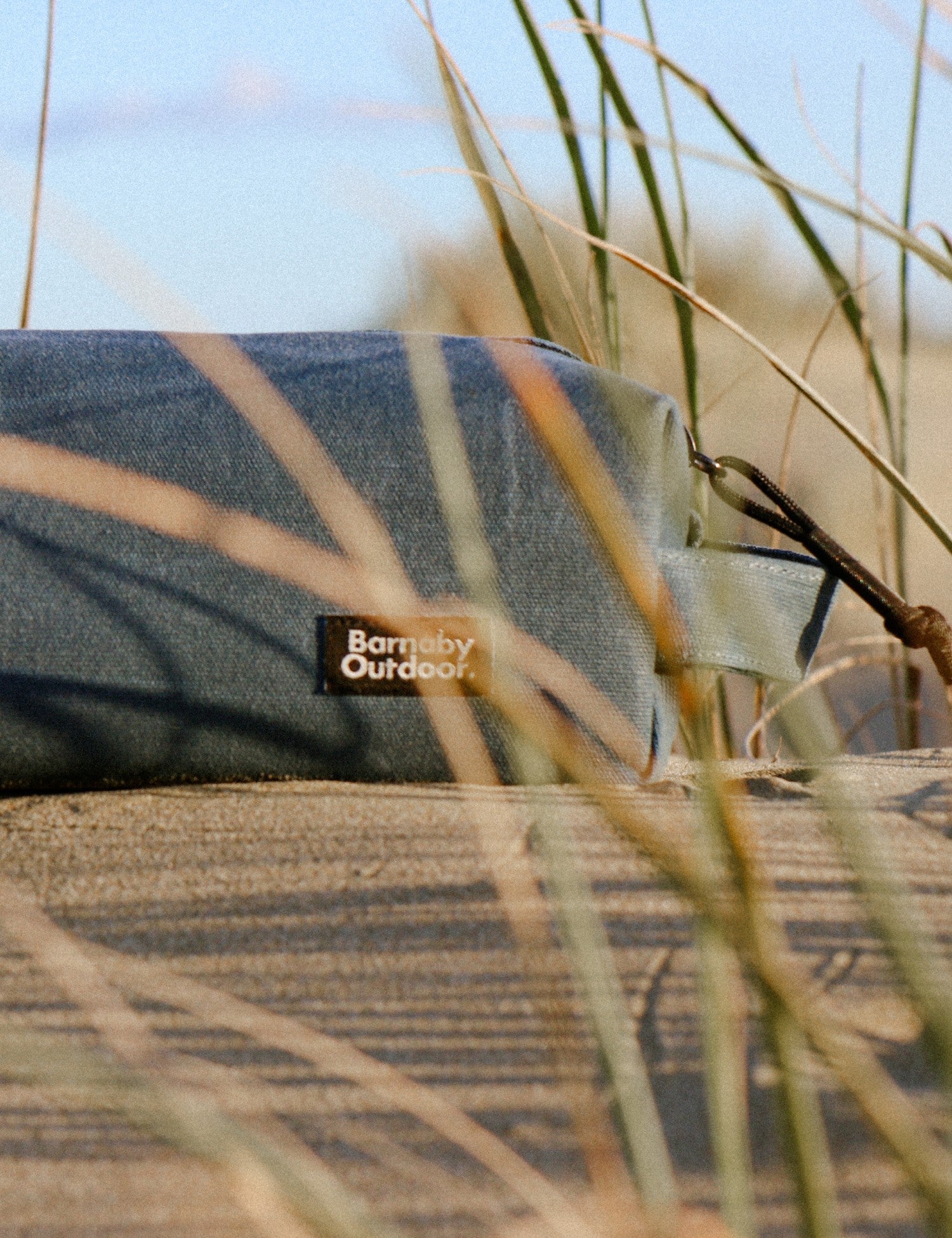 Field Wash Bag - Waxed Canvas - Aoraki Blue - Barnaby Outdoor
