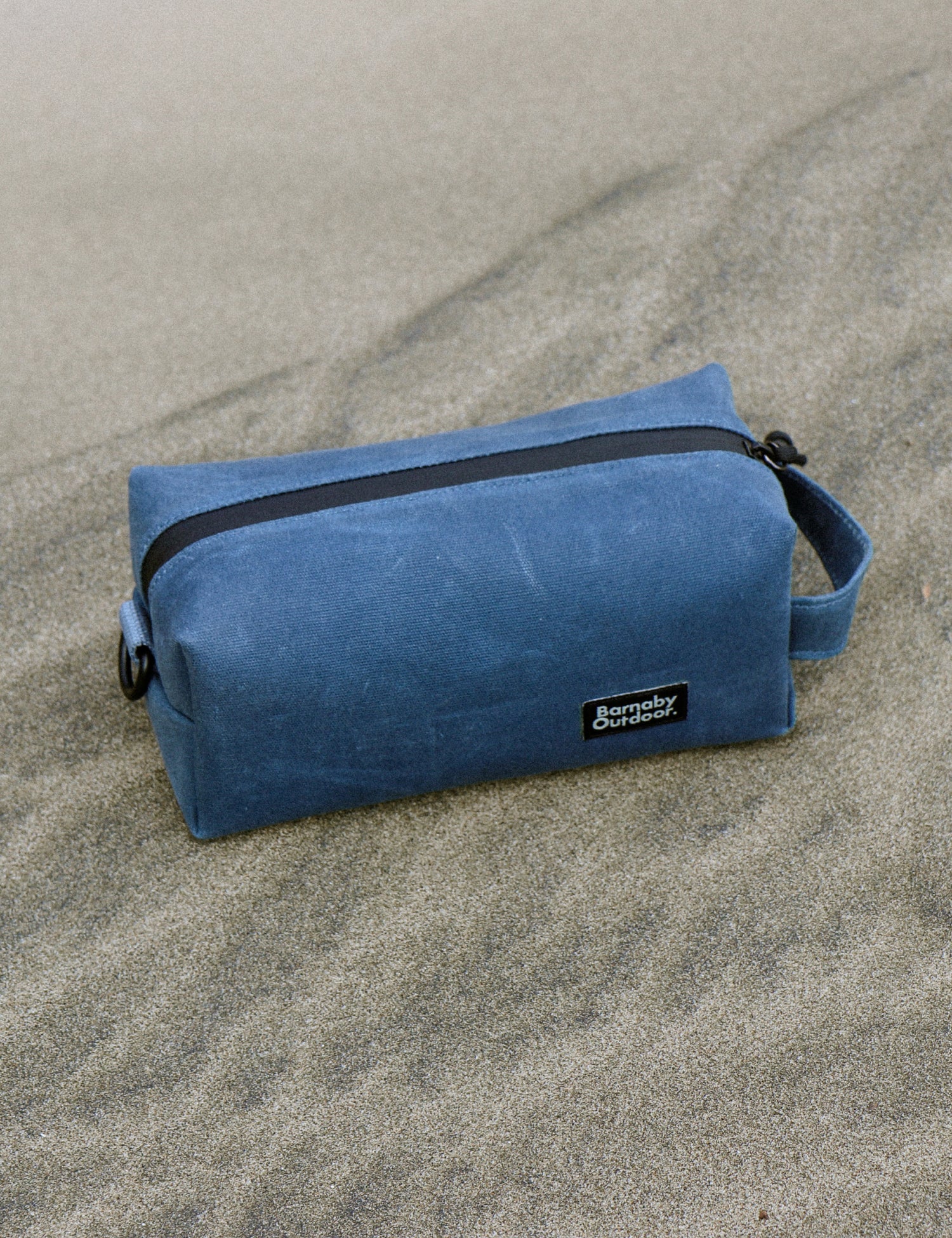 Field Wash Bag - Waxed Canvas - Aoraki Blue - Barnaby Outdoor