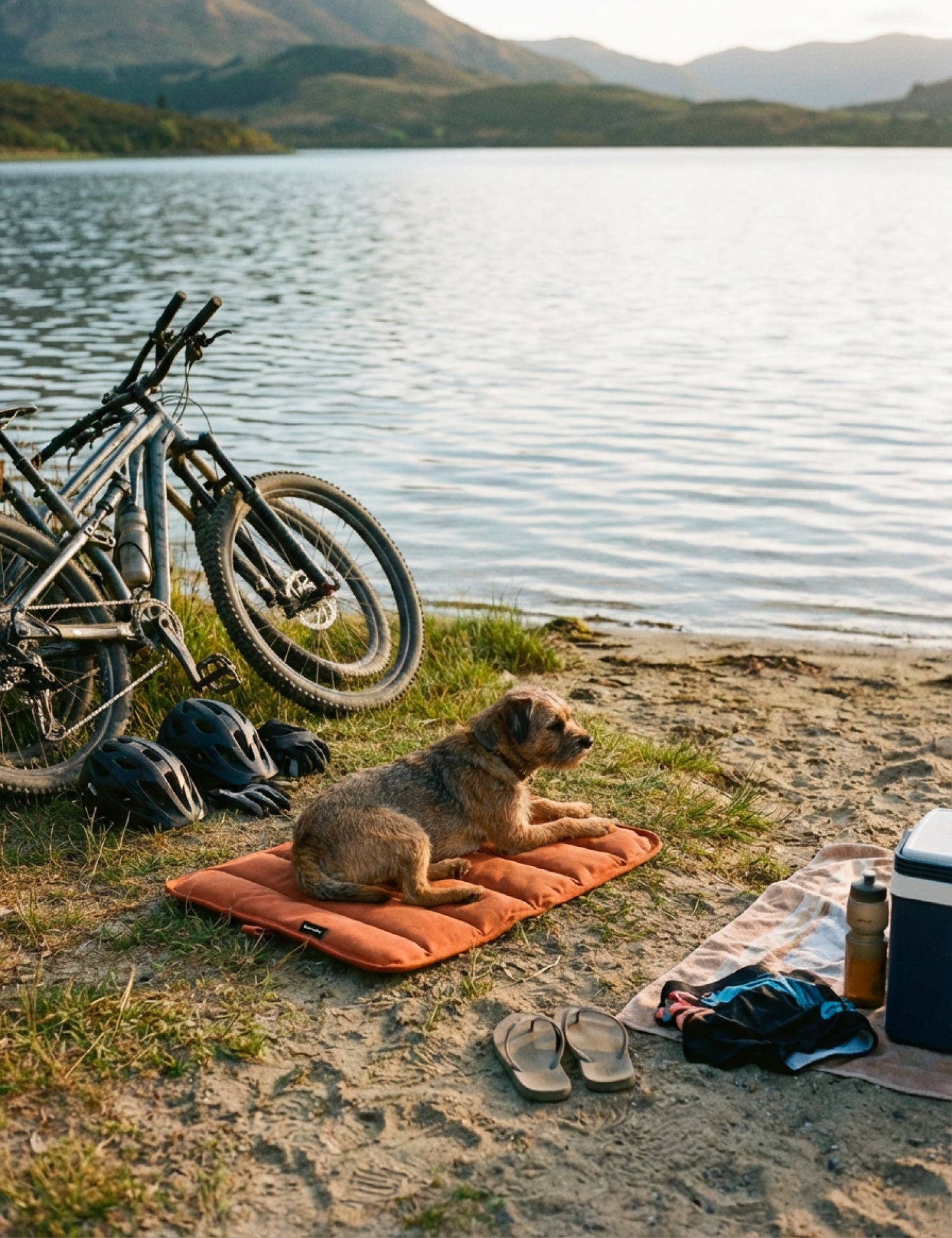 Water - Resistant Canvas Good Dog Mat – Bracken Orange - Barnaby Outdoor