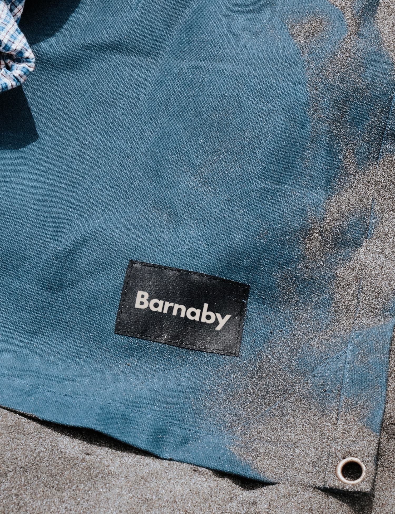Waxed Canvas Picnic Mat - Aoraki Blue - Barnaby Outdoor