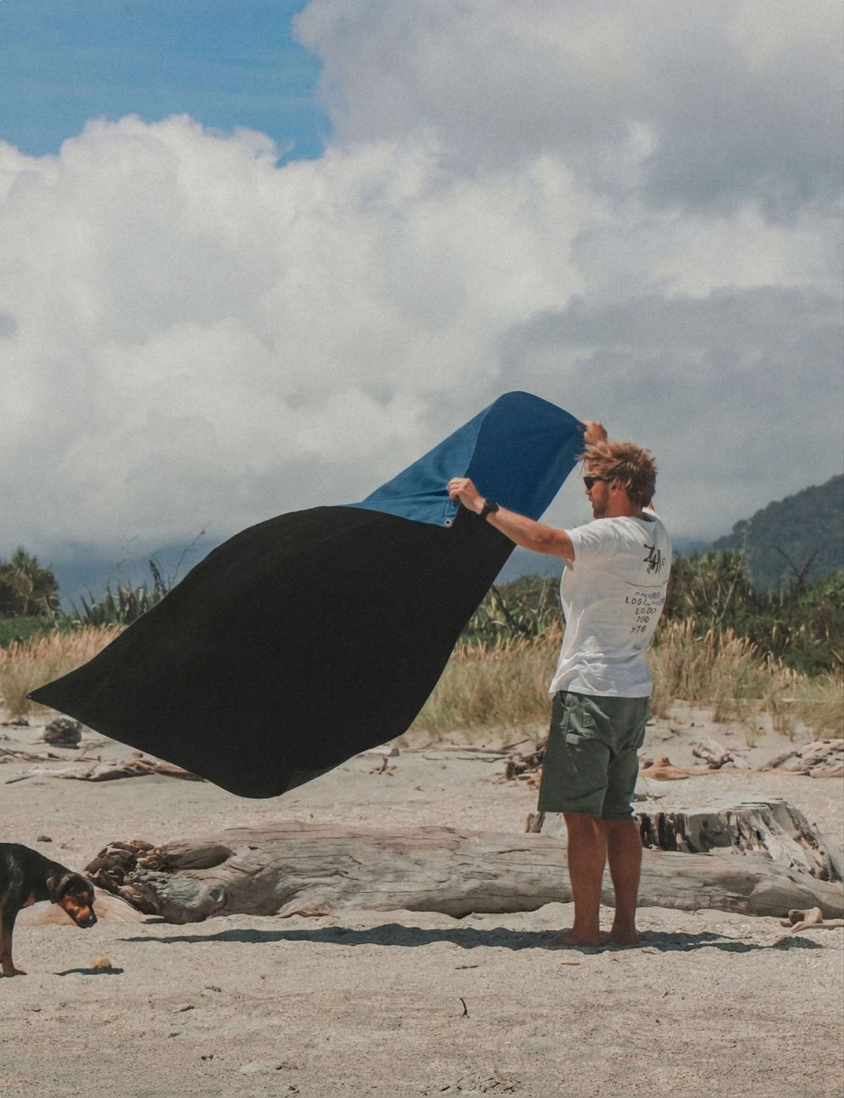 Waxed Canvas Picnic Mat - Wakatipu Blue - Barnaby Outdoor