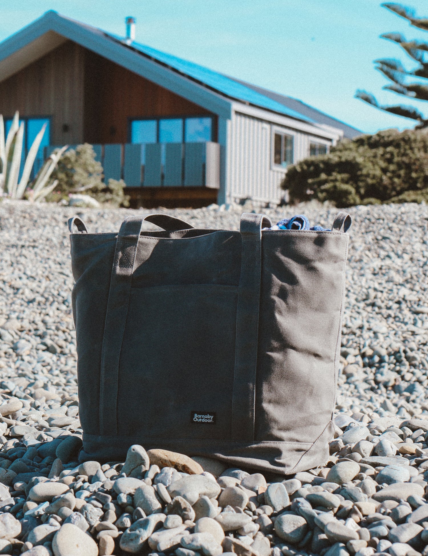 Barnaby Better Tote - Large waxed canvas everyday carry bag - Ruapehu