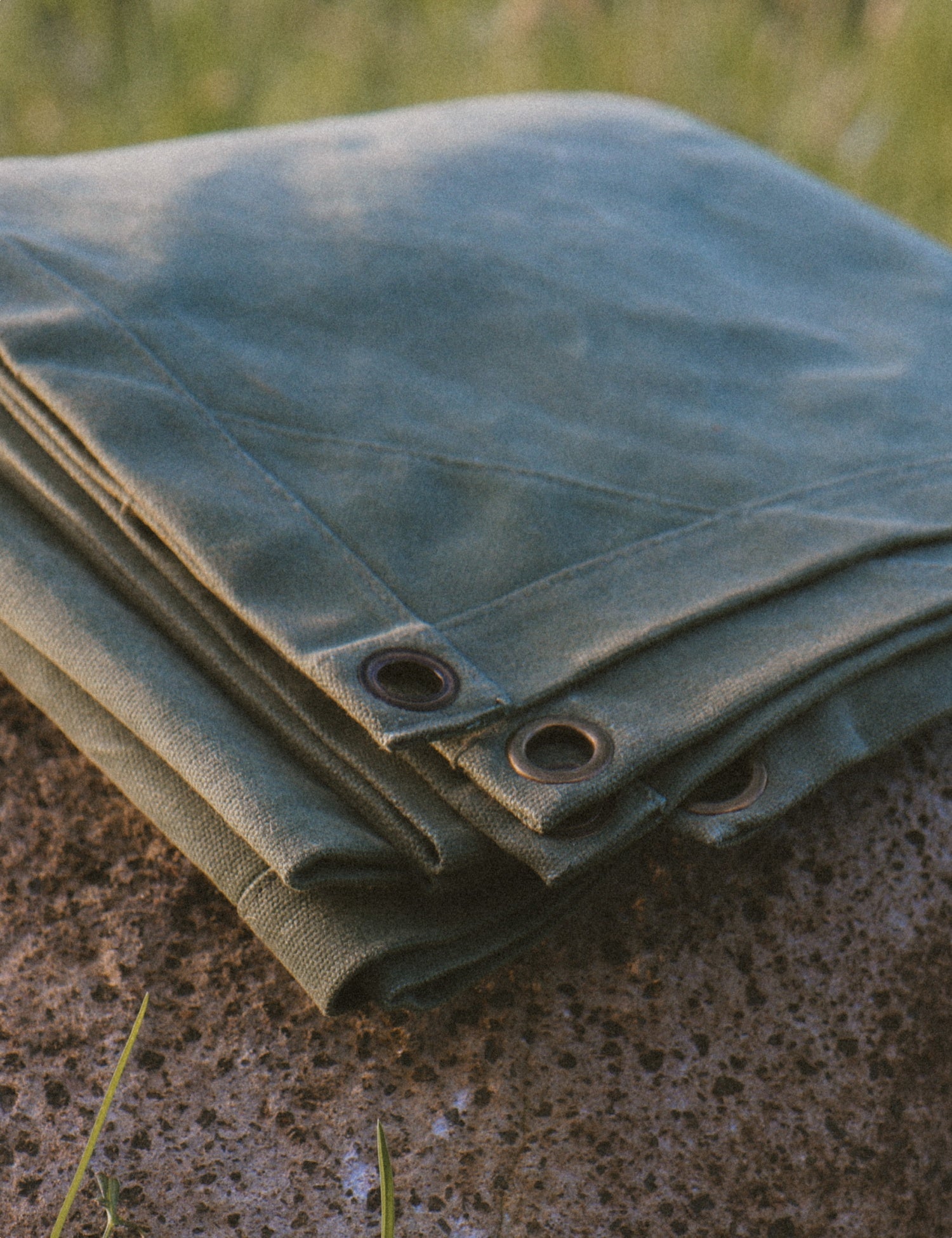 Waxed Canvas Picnic Mat - Waitākere Green