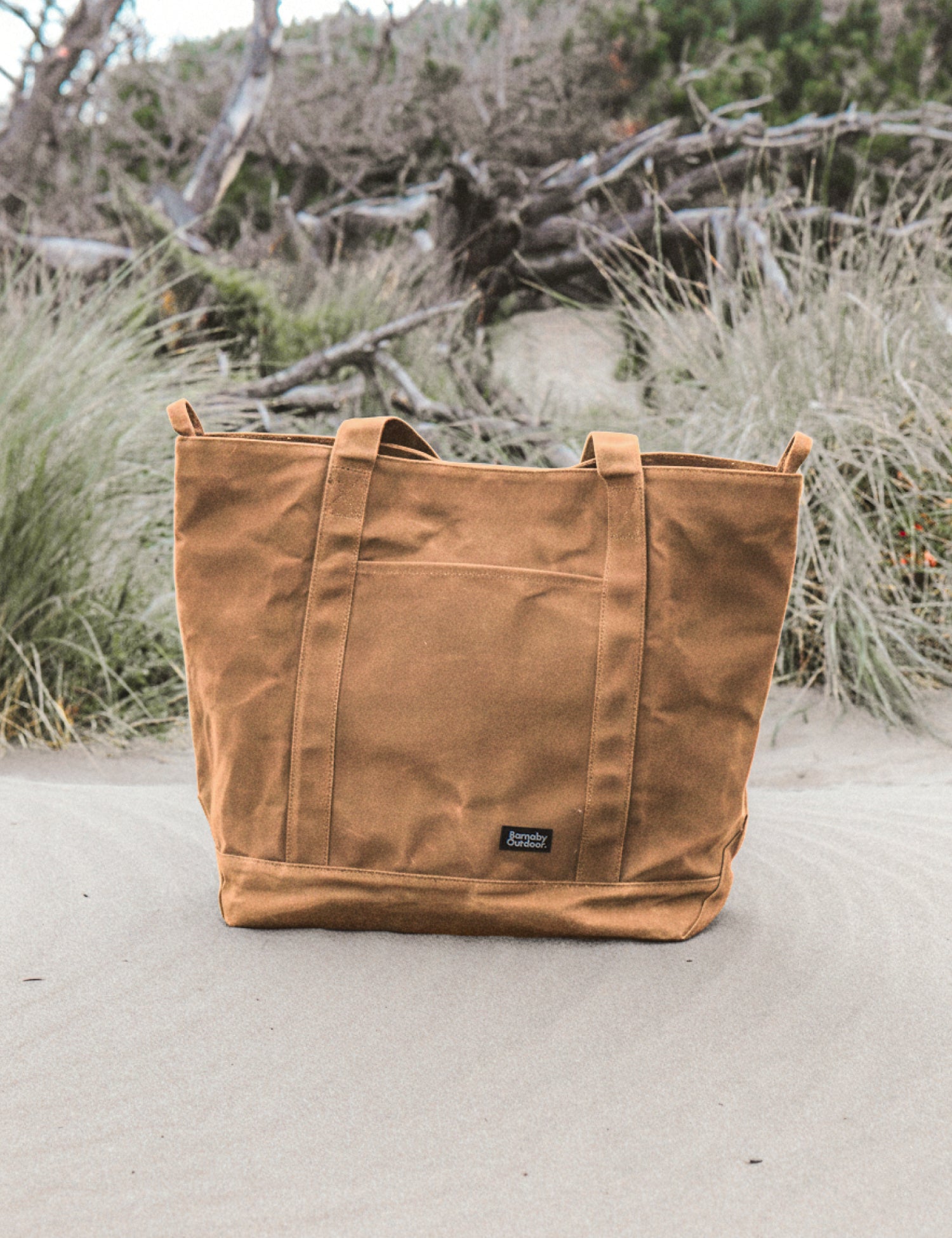 Barnaby Better Tote - Large waxed canvas everyday carry bag - Tussock - Barnaby Outdoor