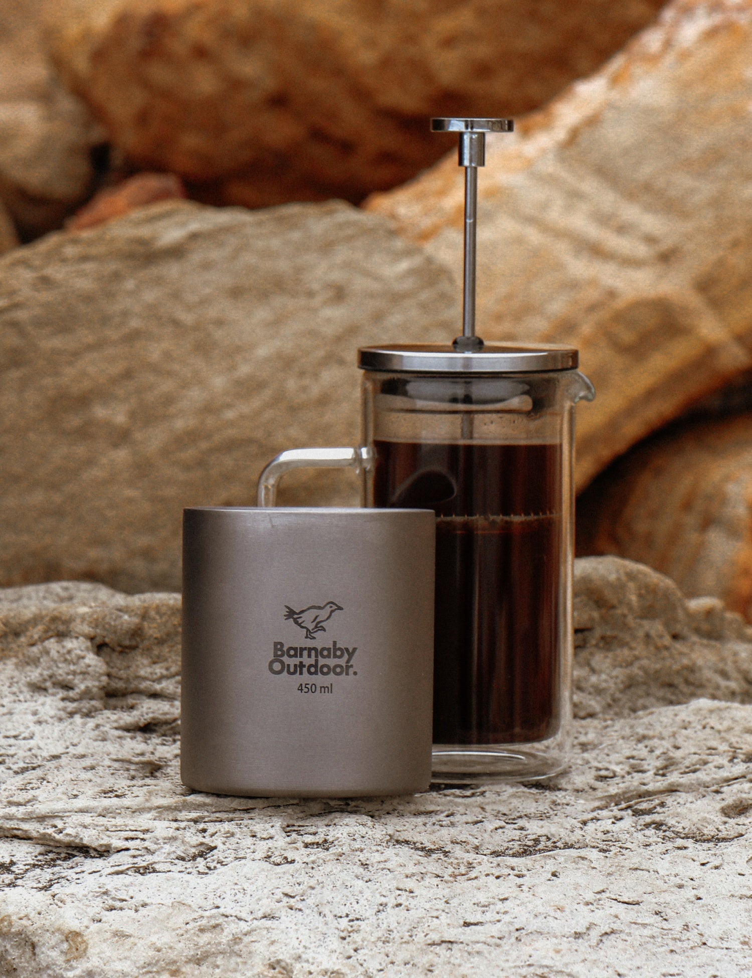 Titanium Double - Wall Barnaby Mug - 450ml - Barnaby Outdoor