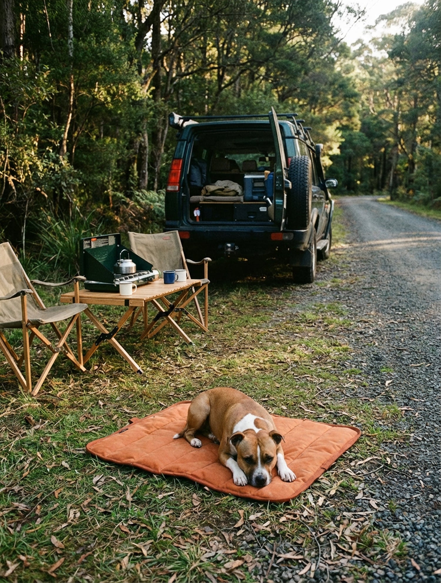 Water-Resistant Canvas Good Dog Mat – Bracken Orange